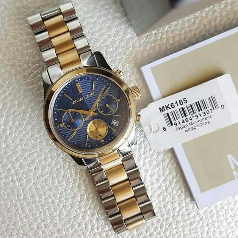 Michael Kors Runway Blue Dial Ladies Watch- MK6165